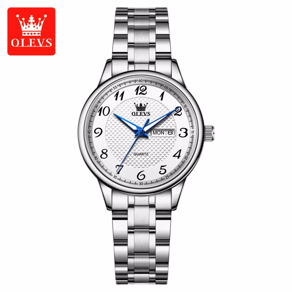 OLEVS Luxury Stainless Steel Quartz Watch — image 7