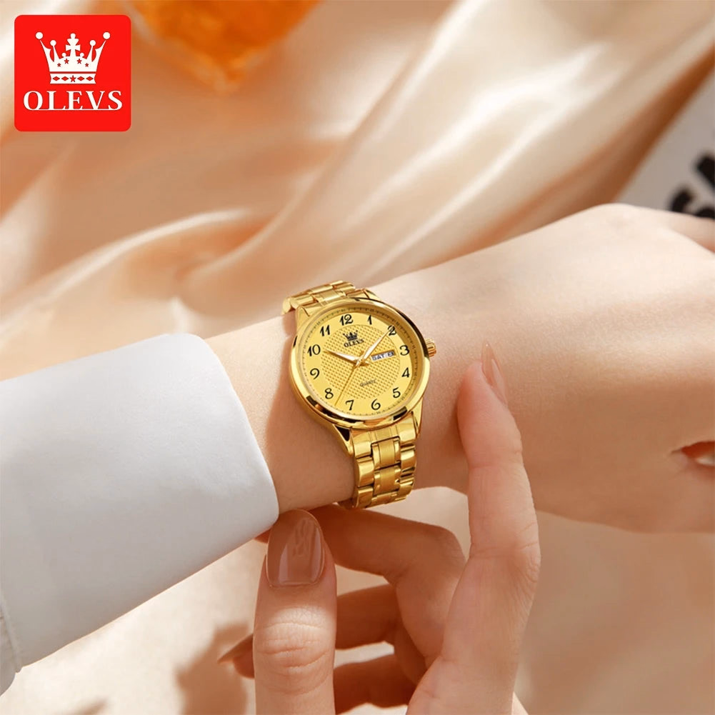 OLEVS Luxury Stainless Steel Quartz Watch — image 3
