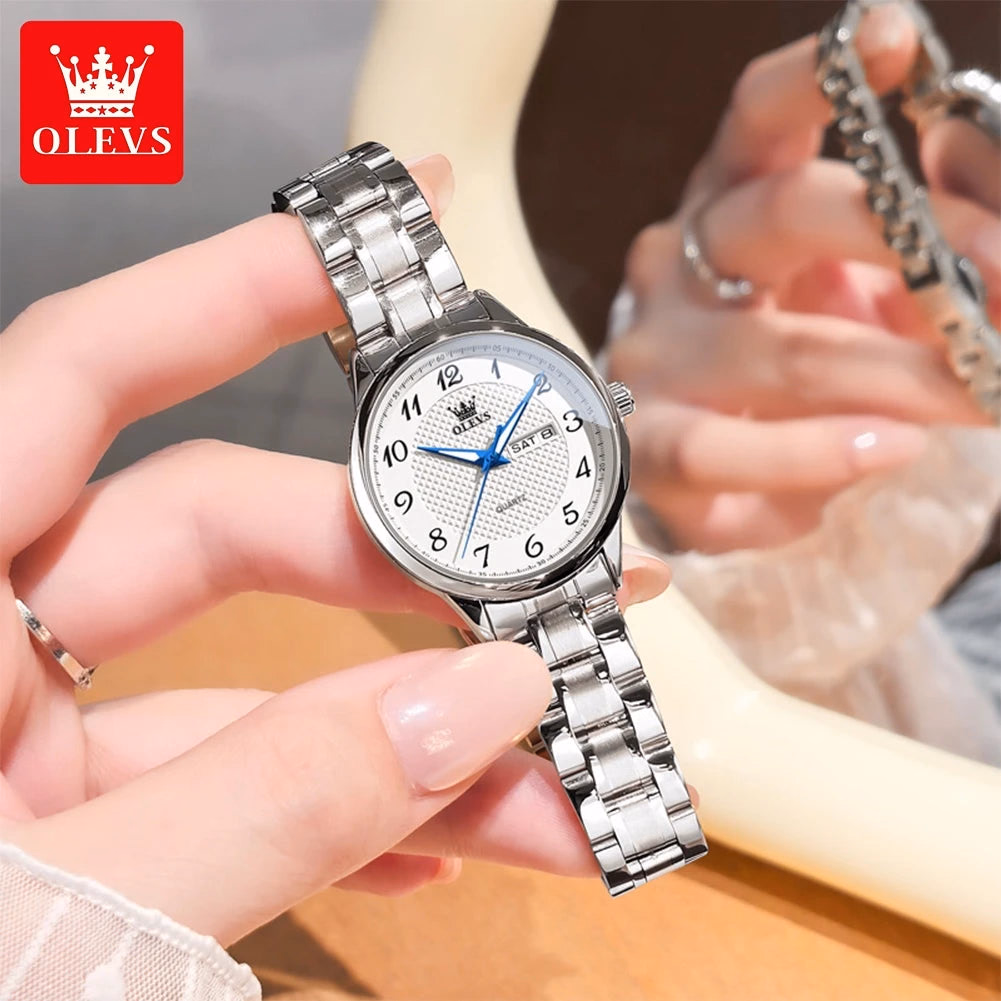 OLEVS Luxury Stainless Steel Quartz Watch — image 5