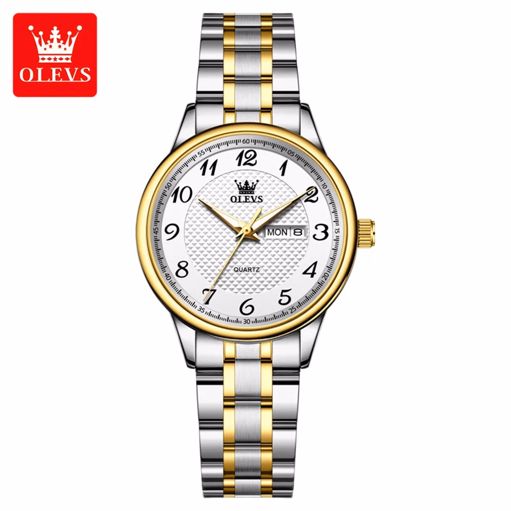 OLEVS Luxury Stainless Steel Quartz Watch — image 8