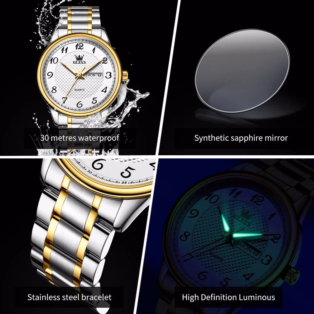 OLEVS 5667 Luxury Men's Stainless Steel Watch — image 5