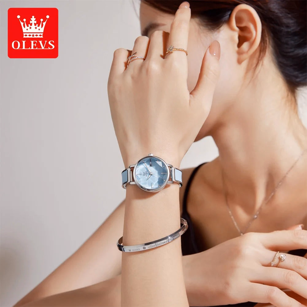 OLEVS Luxury Ladies Diamond Stainless Steel Watch — image 3