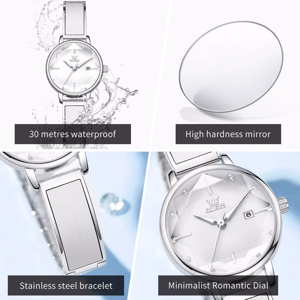OLEVS Luxury Ladies Diamond Stainless Steel Watch — image 5