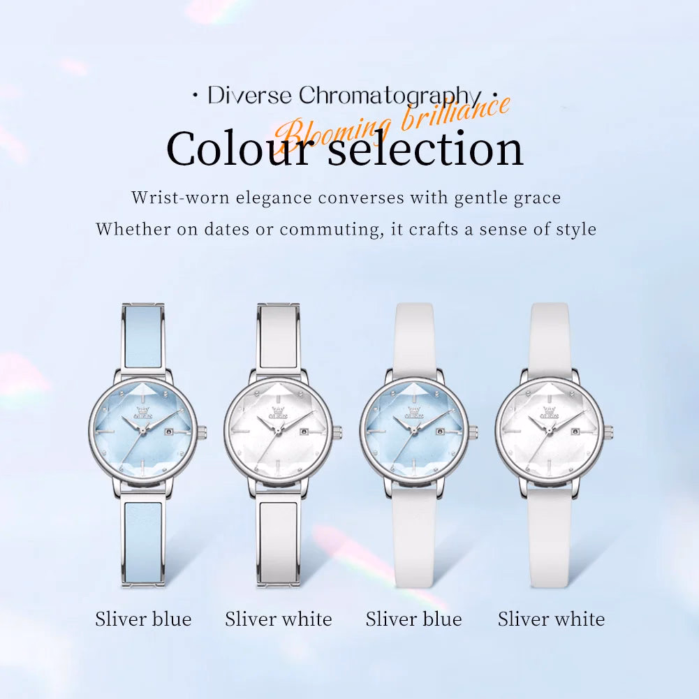 OLEVS Luxury Ladies Diamond Stainless Steel Watch — image 6