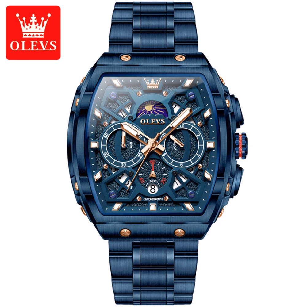Olevs Stainless Steel Moon Phase Watch — image 10