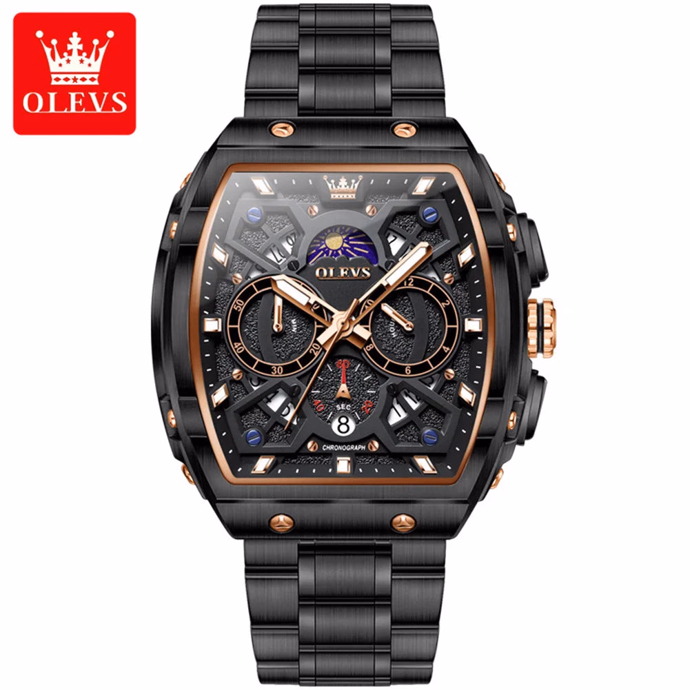 Olevs Stainless Steel Moon Phase Watch — image 9