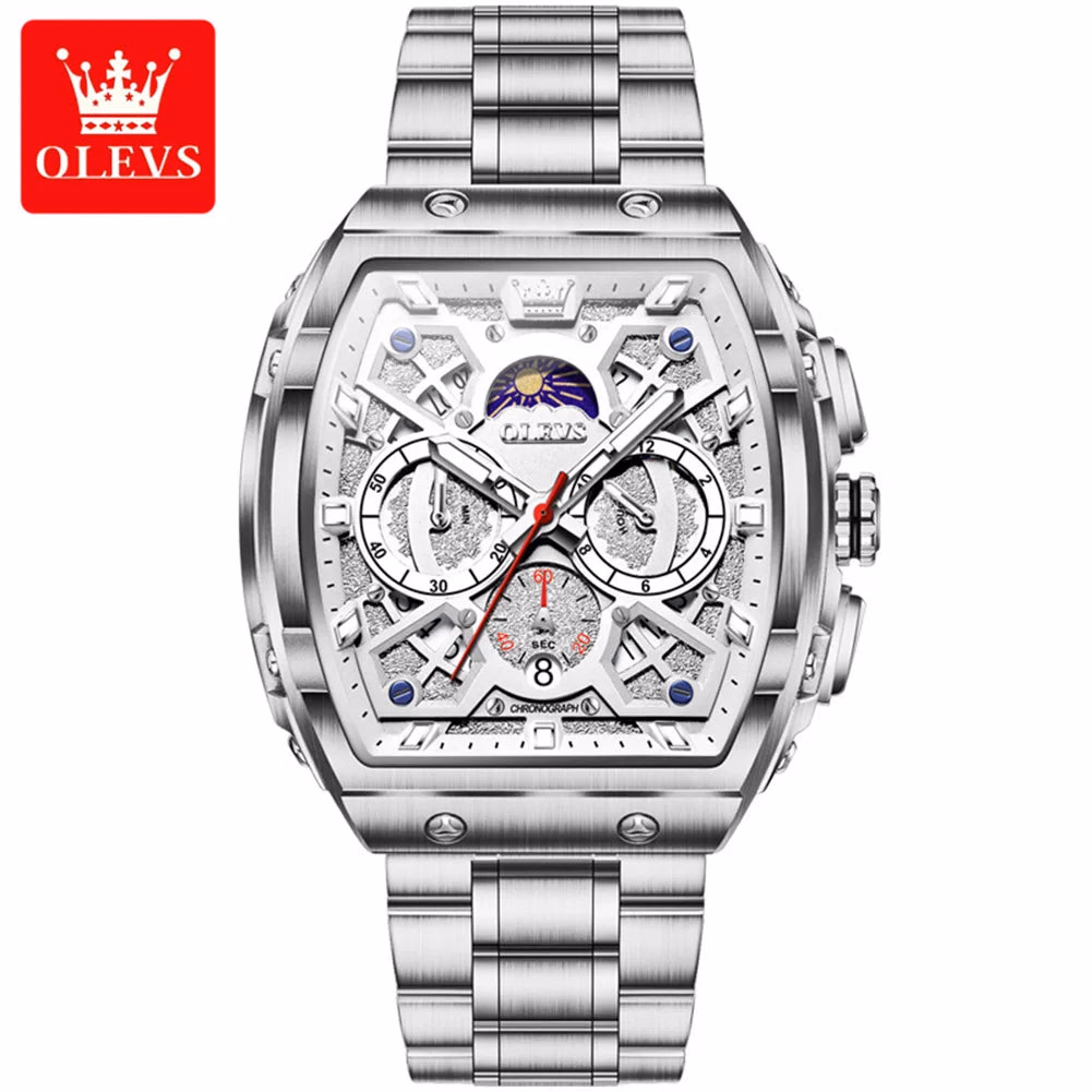 Olevs Stainless Steel Moon Phase Watch — image 11