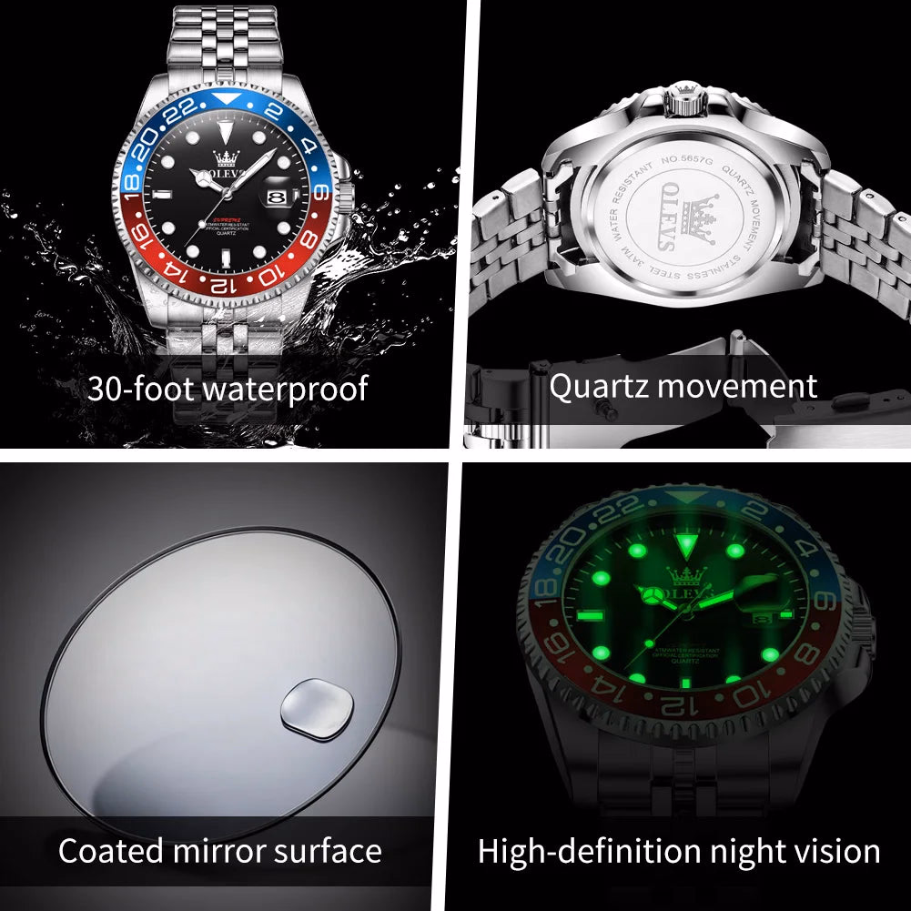 OLEVS Luxury Waterproof Quartz Sports Watch — image 5