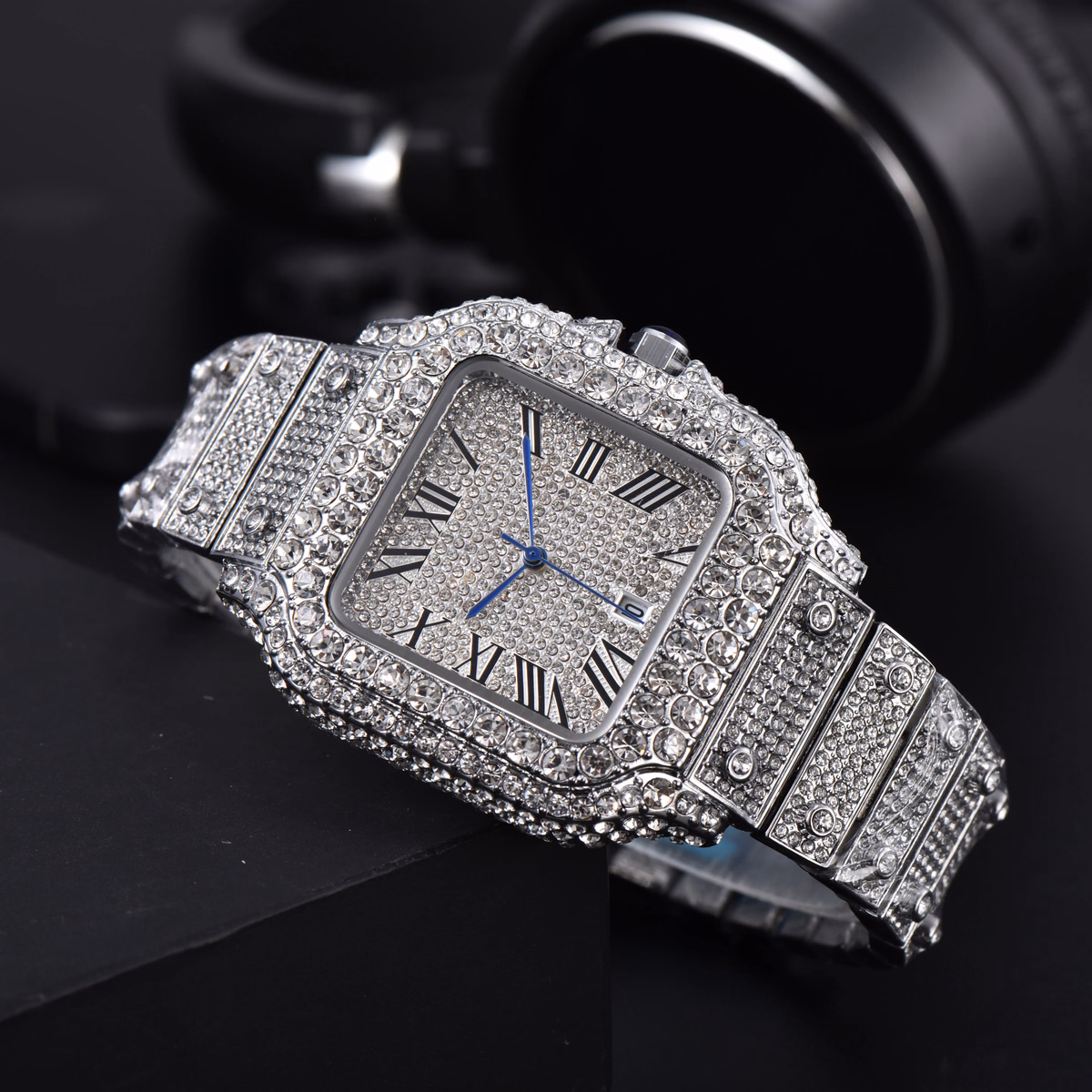 Luxury Square Diamond Watches for Men — image 7