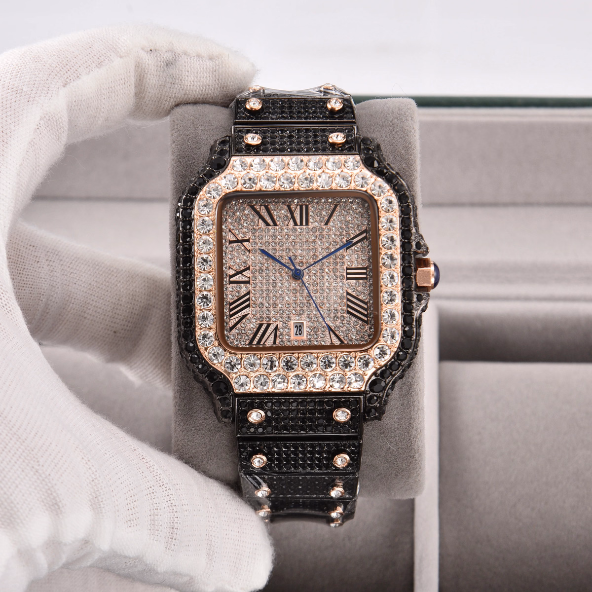 Luxury Square Diamond Watches for Men — image 3