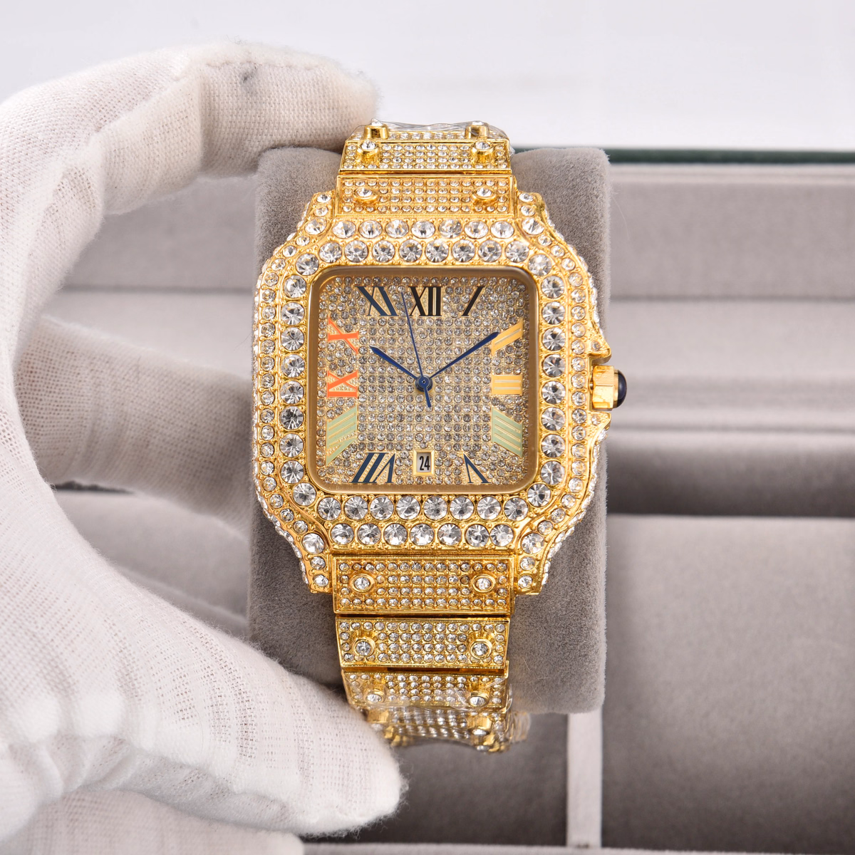 Luxury Square Diamond Watches for Men — image 6