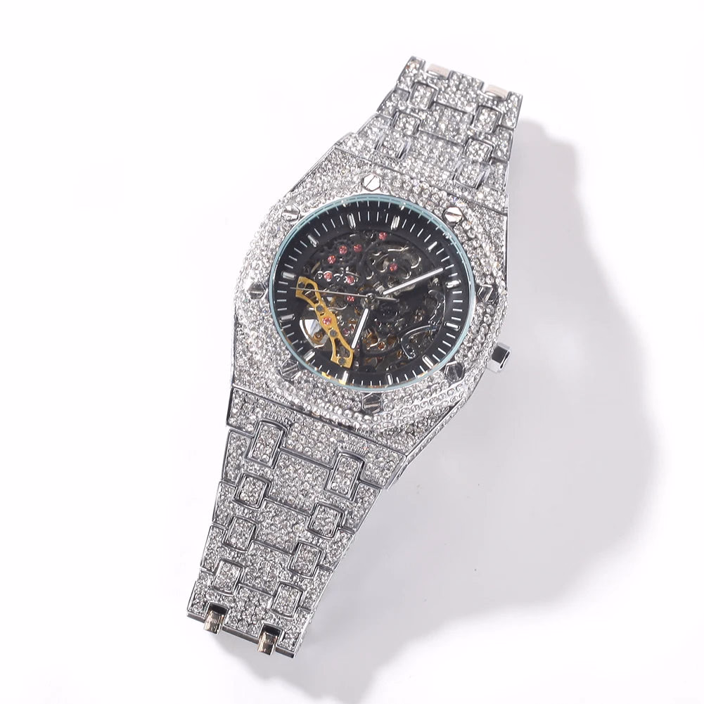 Black Gold Iced Out Mechanical Watches — image 9