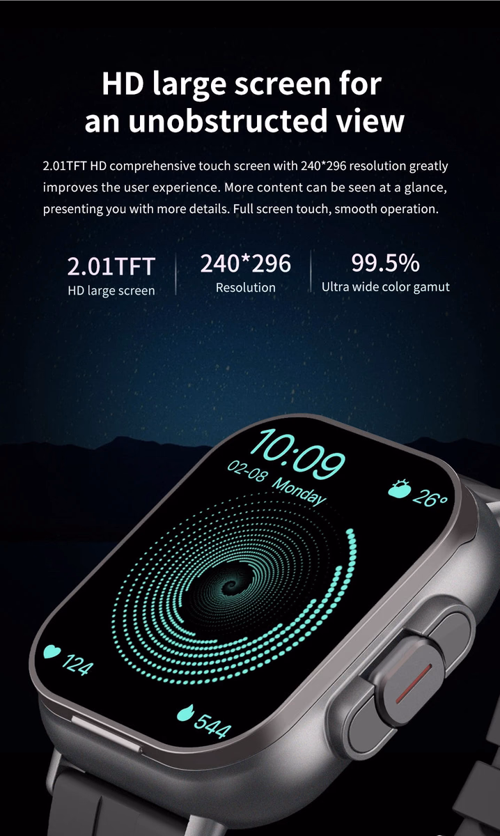 Smart Watch D8E with Earbuds & Heart Rate Monitor — image 3