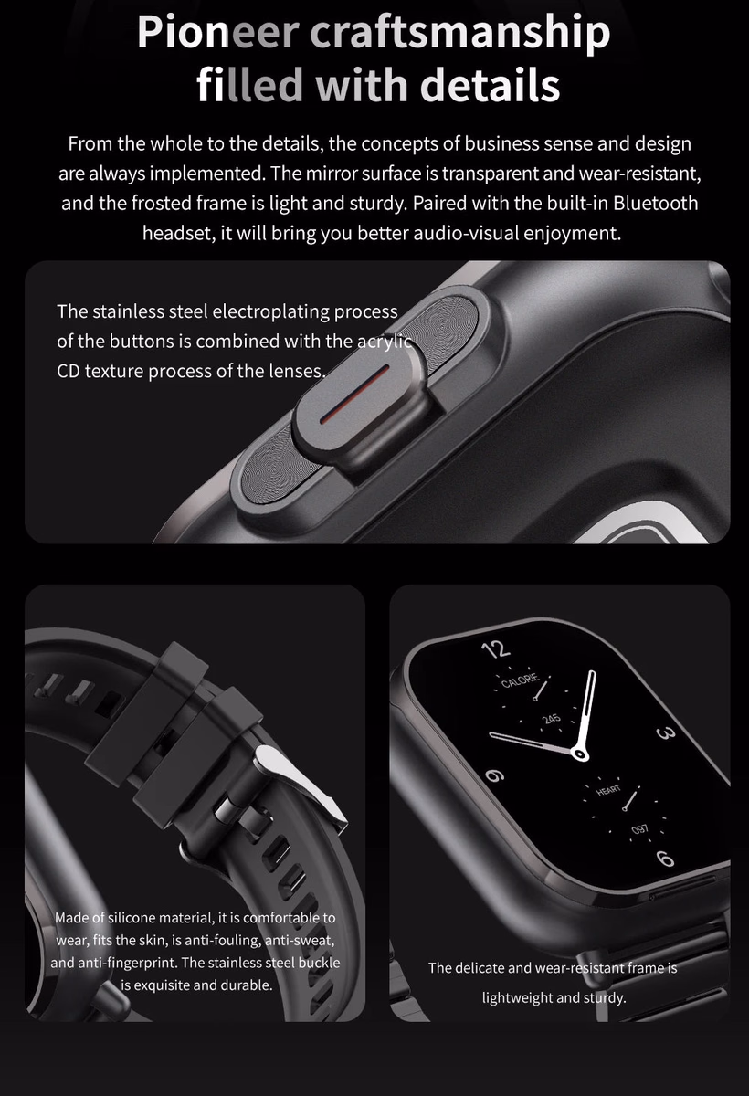 Smart Watch D8E with Earbuds & Heart Rate Monitor — image 4