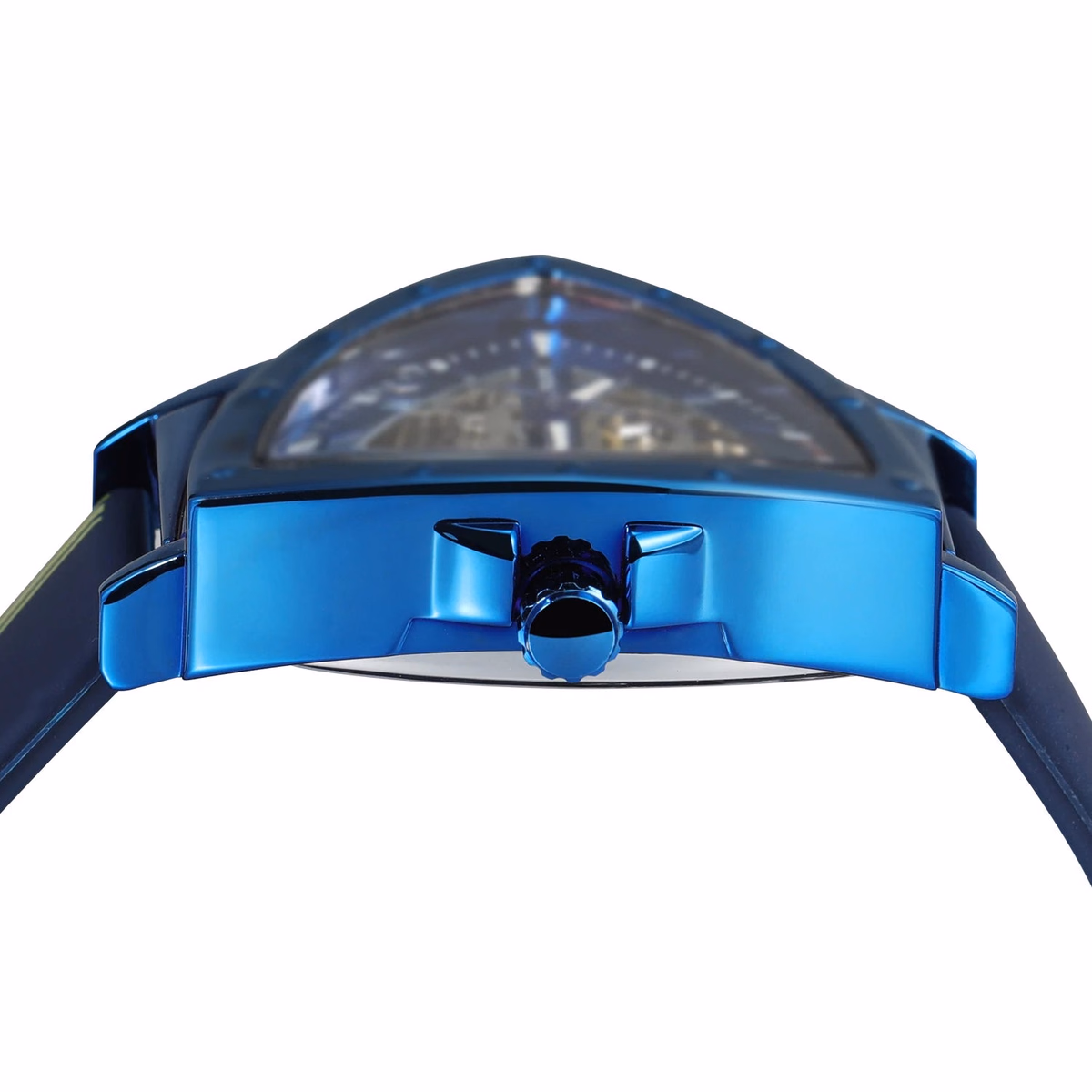 Winner Triangle Blue Skeleton Mechanical Watch — image 3
