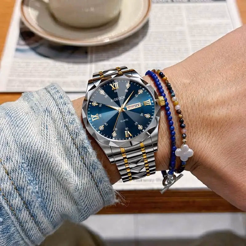 Men's Quartz Watch with Stainless Steel Band — image 3
