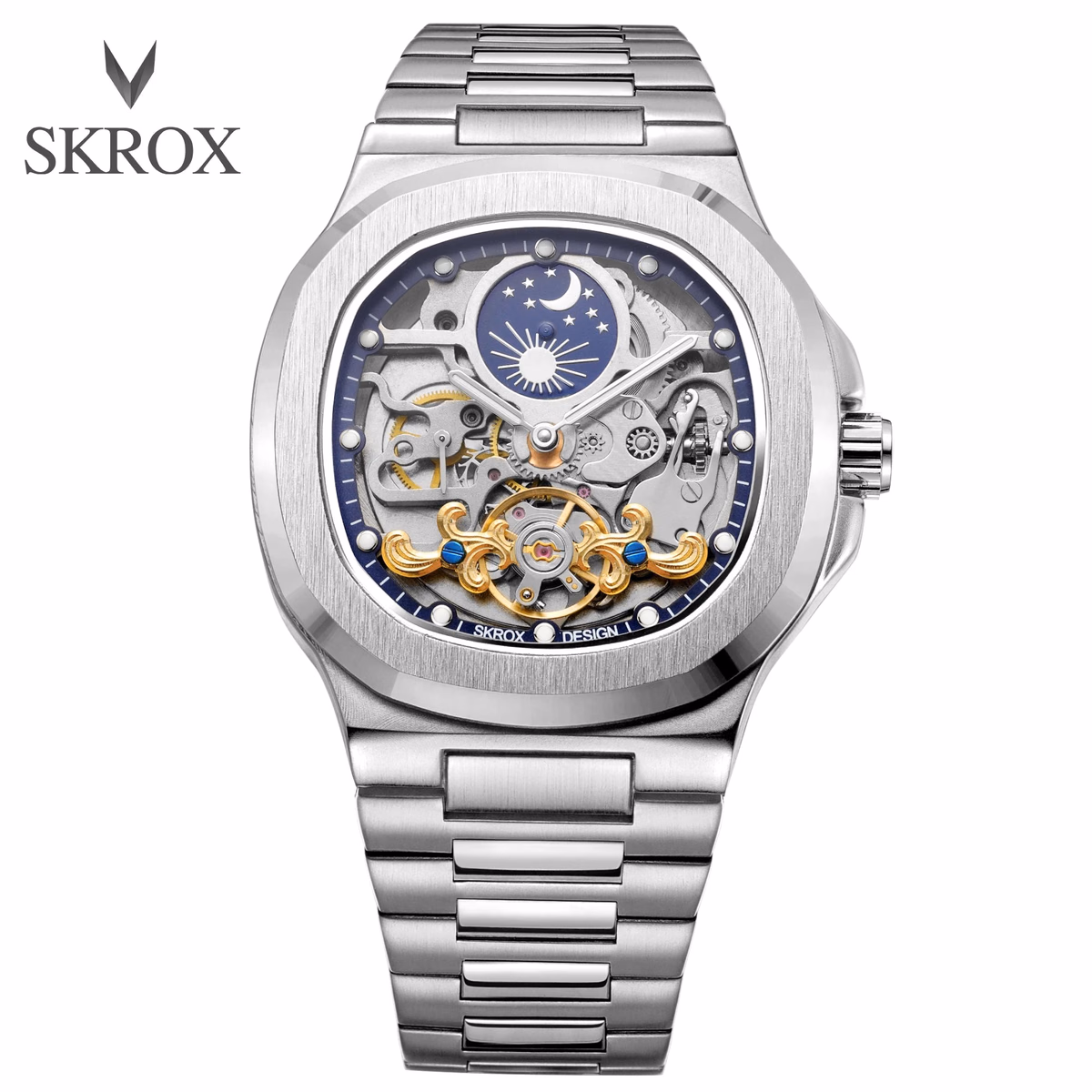 Forsining Moon Phase Skeleton Watch for Men — image 8
