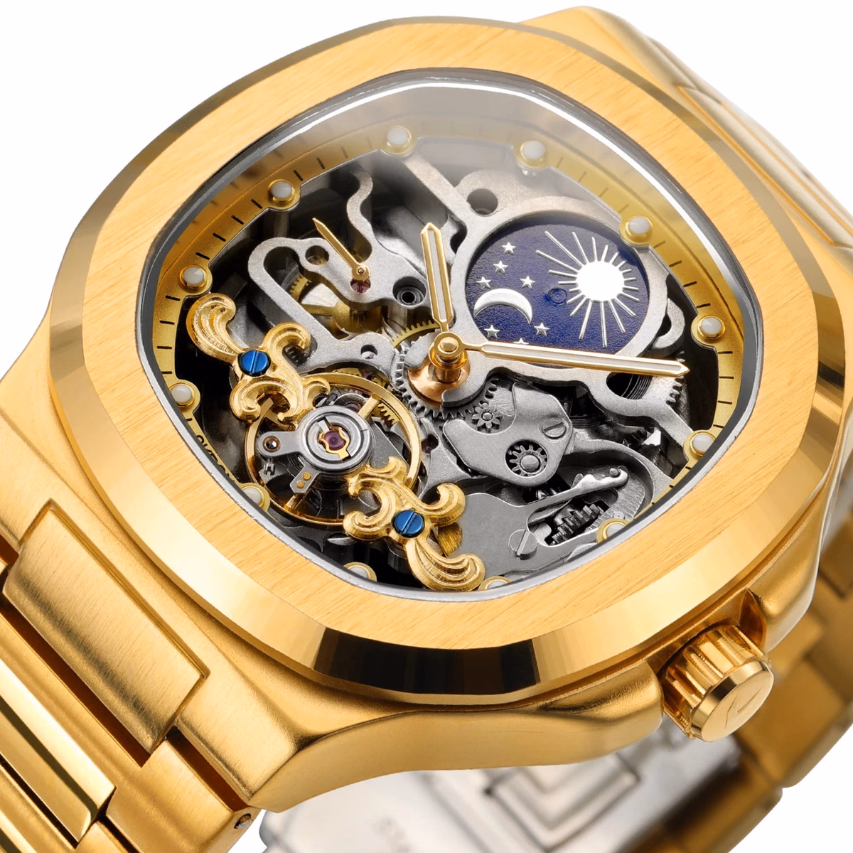 Forsining Moon Phase Skeleton Watch for Men — image 2