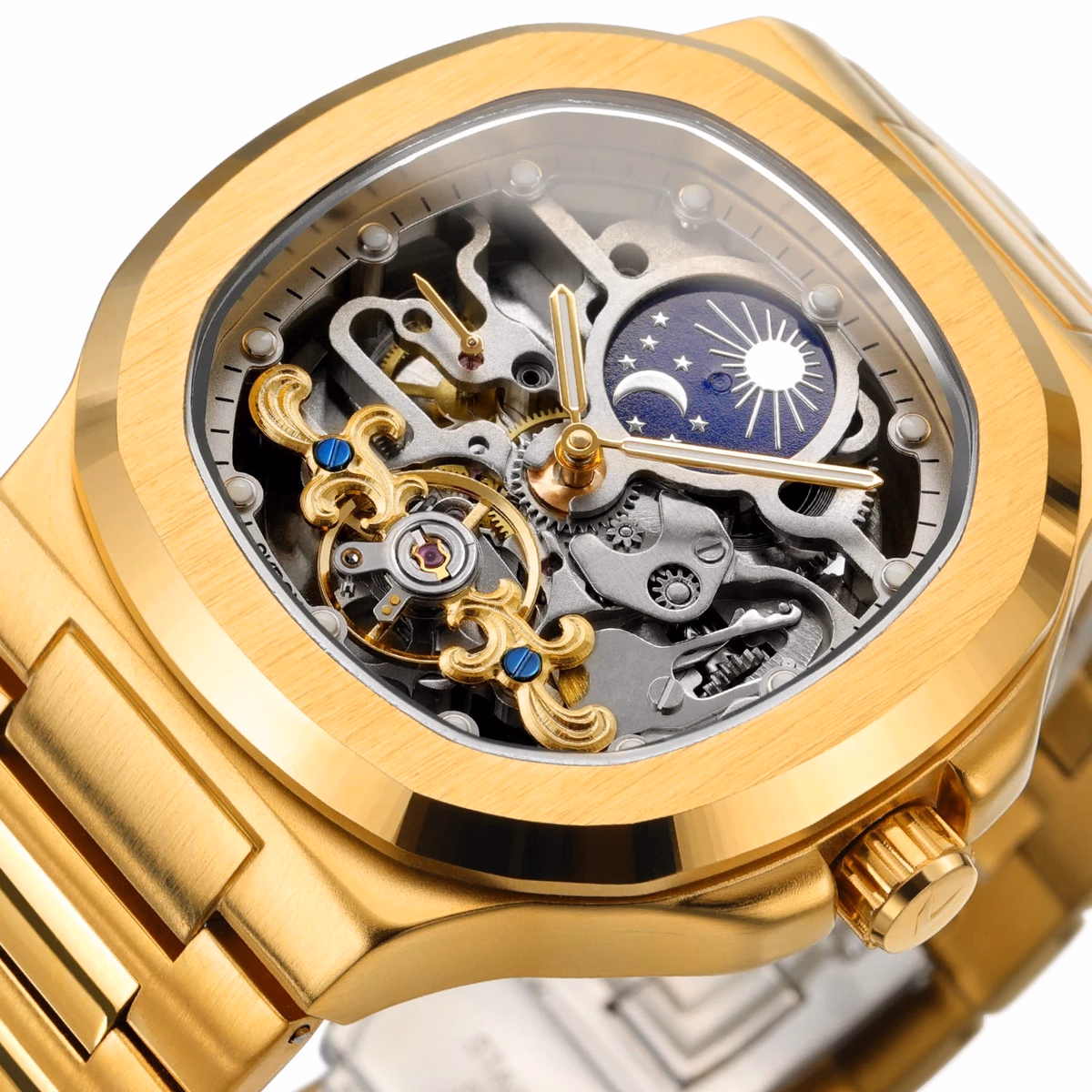 Forsining Moon Phase Skeleton Watch for Men — image 4
