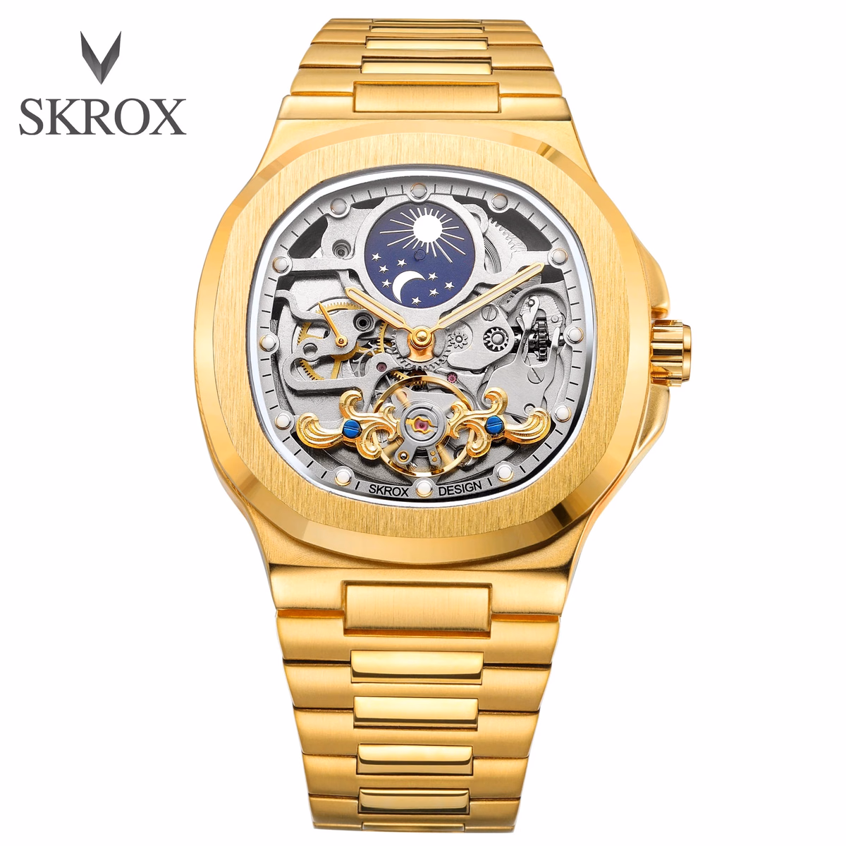 Forsining Moon Phase Skeleton Watch for Men — image 7