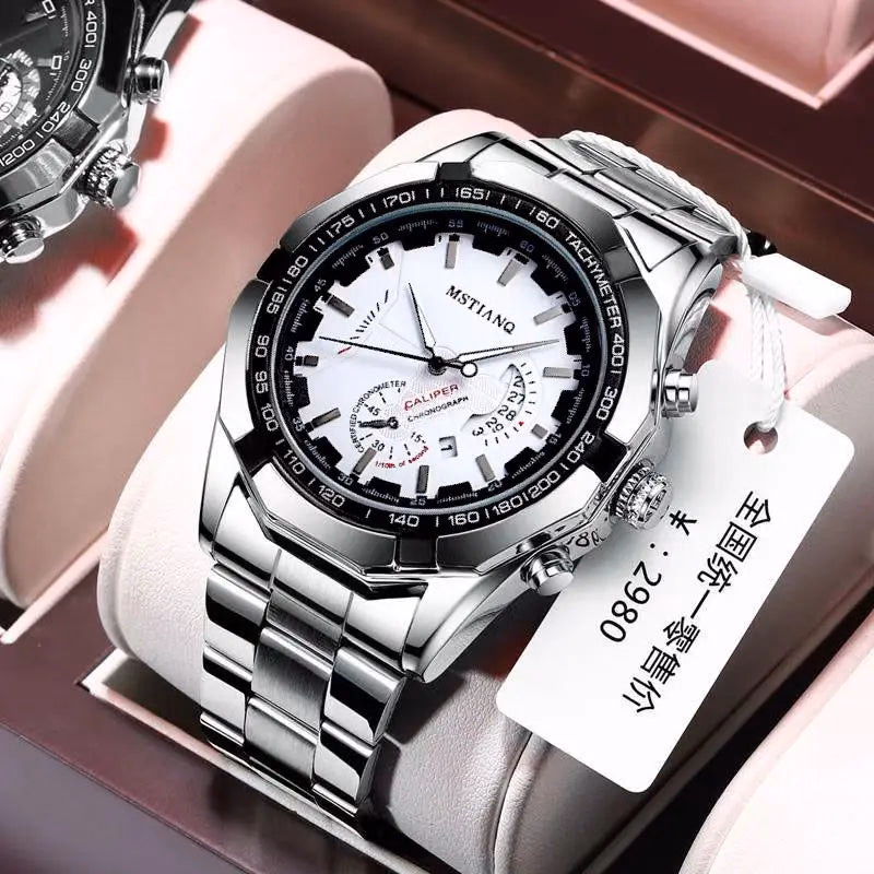 Elegant Men's Stainless Steel Quartz Watch — image 4