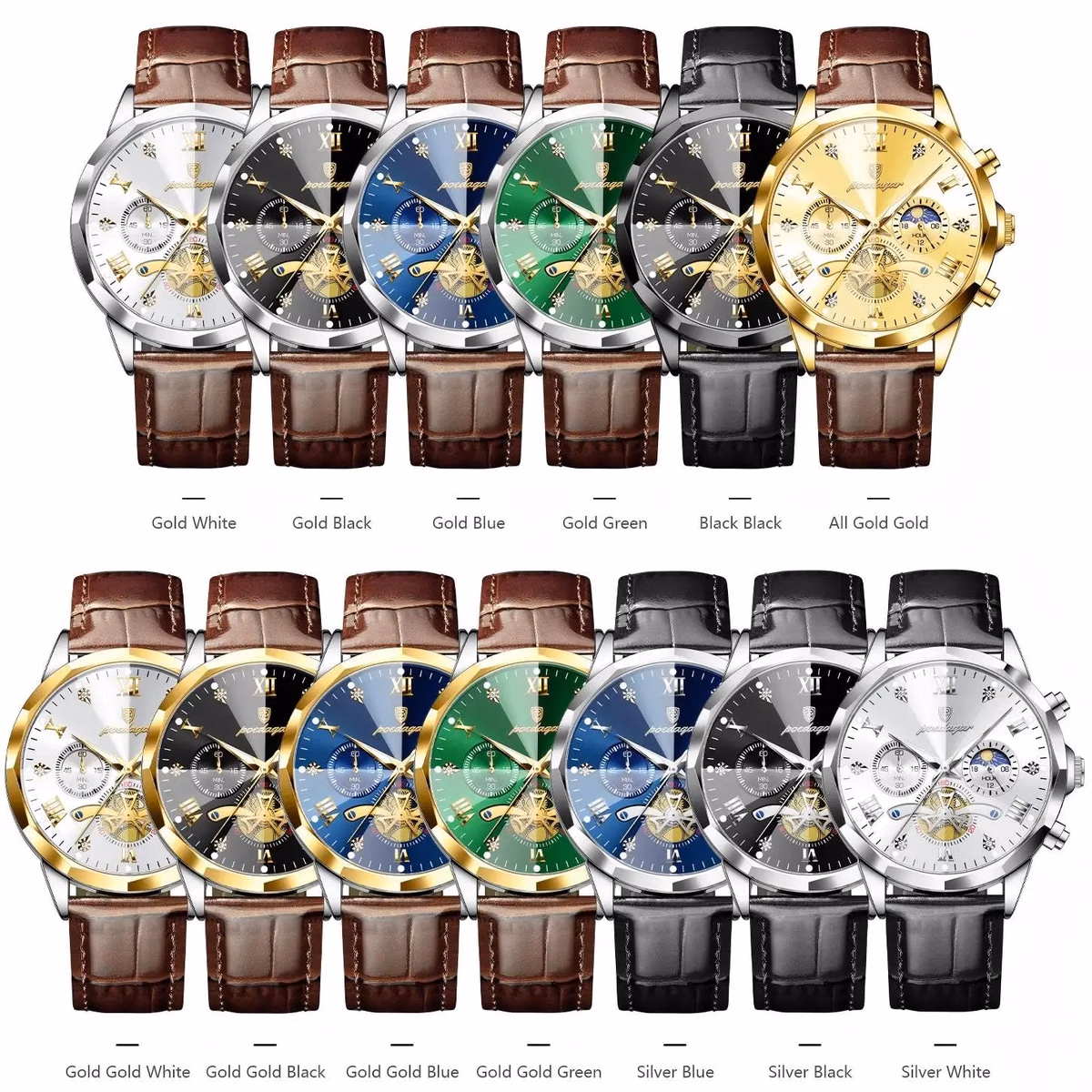 POEDAGAR Multi-Function Waterproof Quartz Watch — image 4