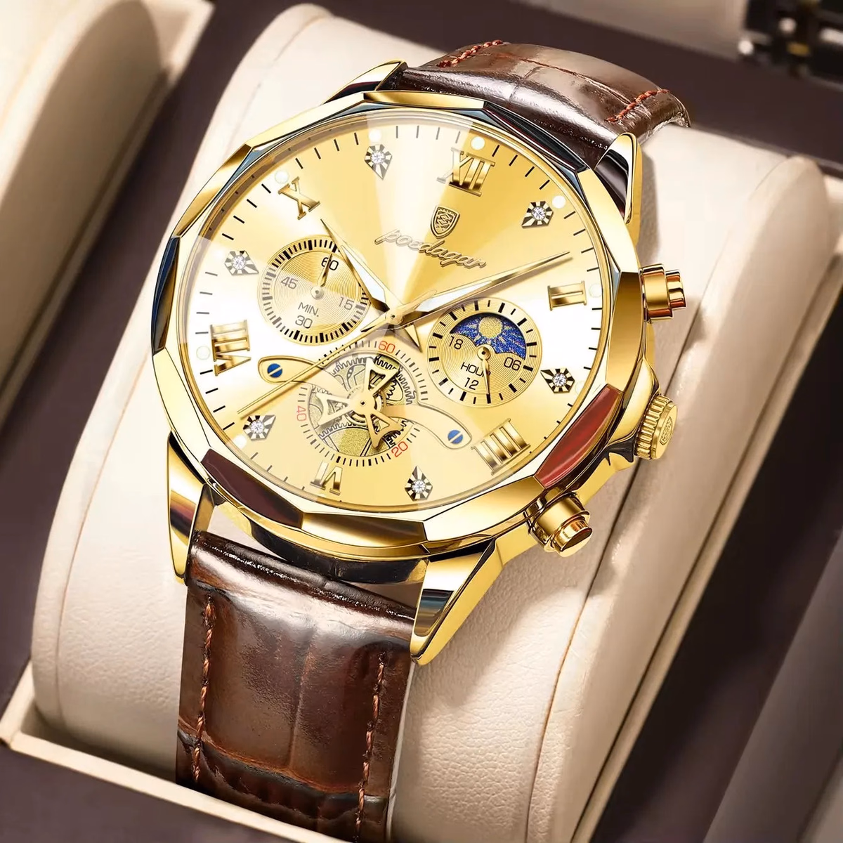 POEDAGAR Multi-Function Waterproof Quartz Watch — image 7