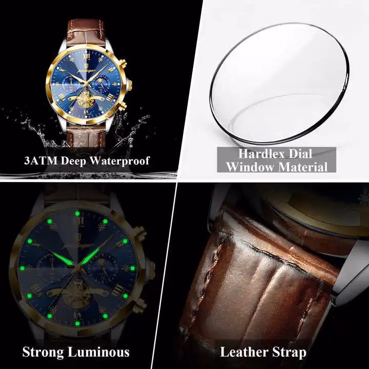 POEDAGAR Multi-Function Waterproof Quartz Watch — image 6