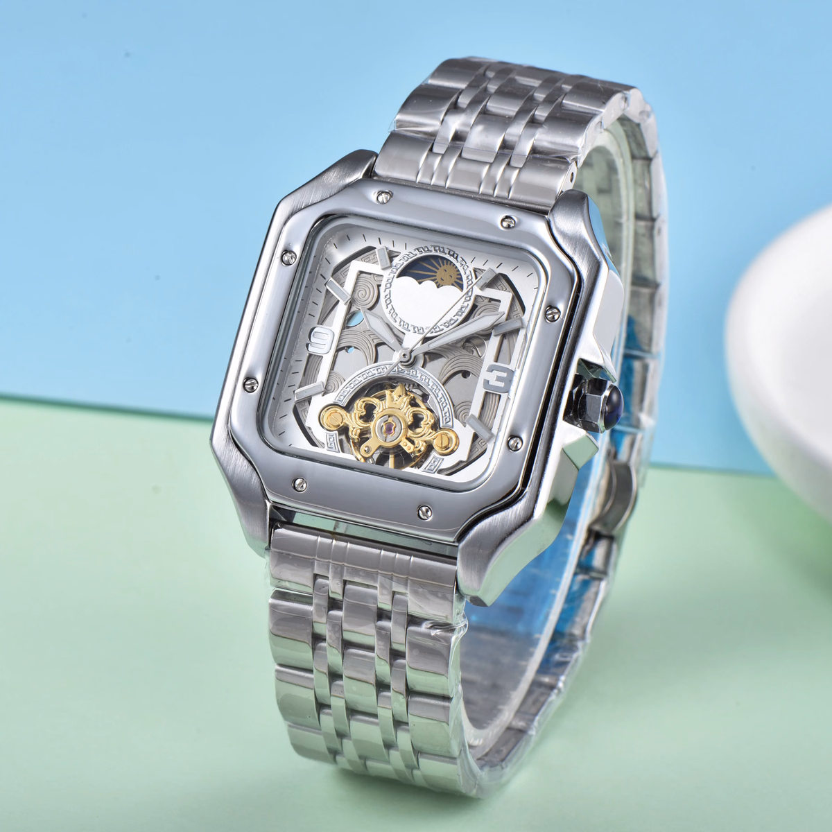 Men's Luxury Mechanical Square Watch
