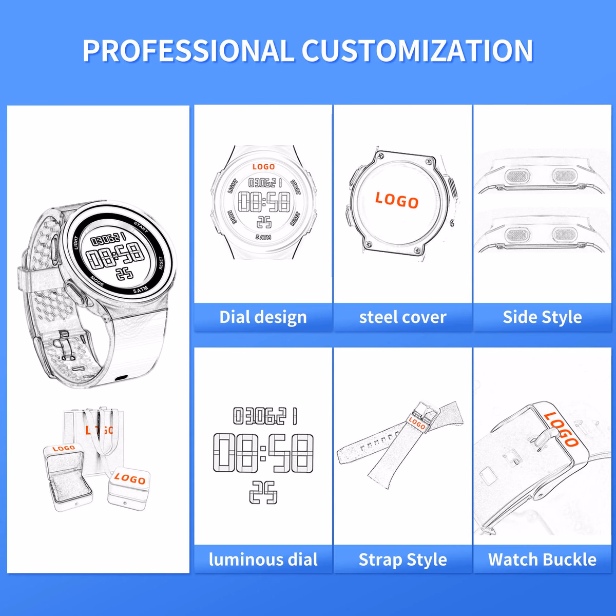 Stylish Digital Watches for Girls - Square Design — image 6