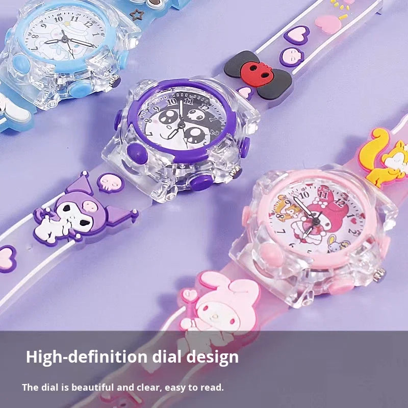 3D Luminous Hello Kitty Quartz Watch for Kids — image 2