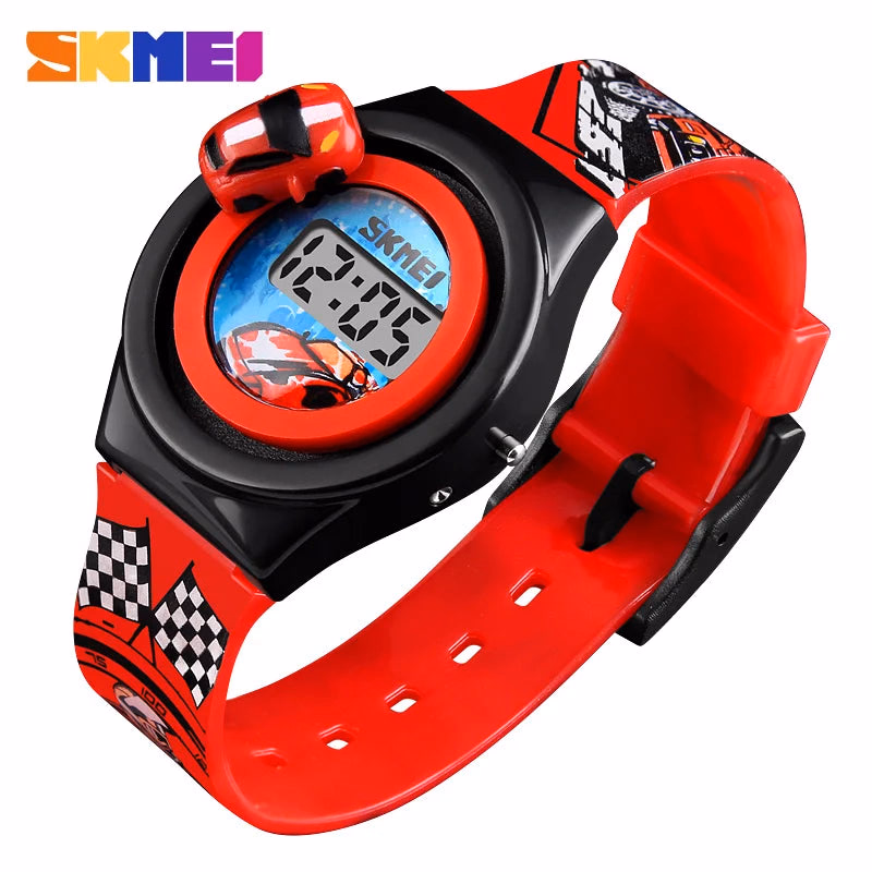 SKMEI Cartoon Car Kids' Digital Watch