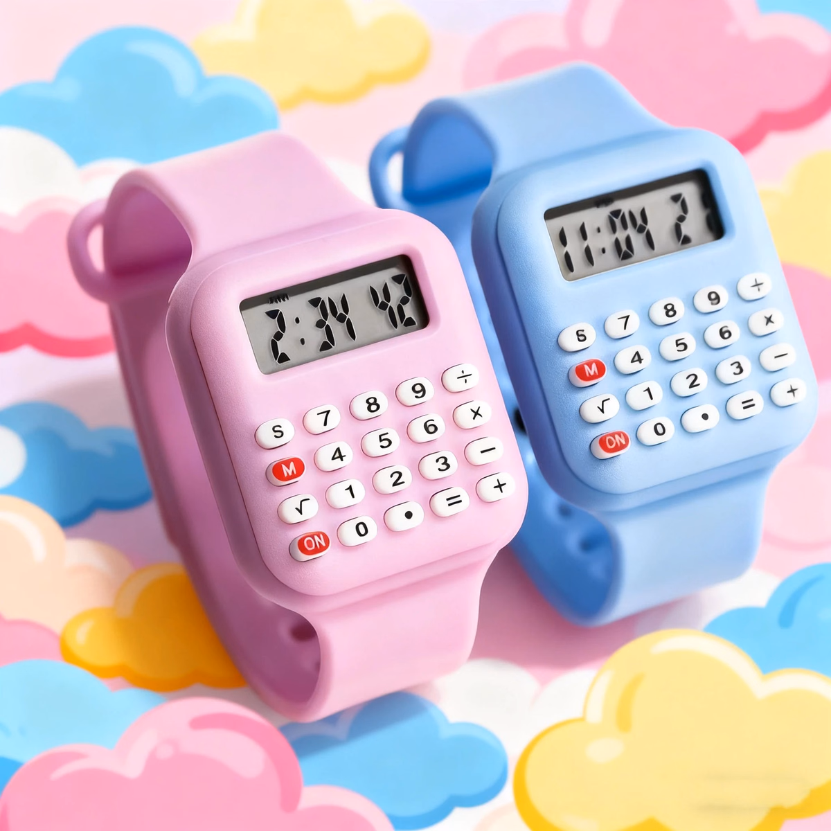 Kids Multifunctional LED Calculator Watch