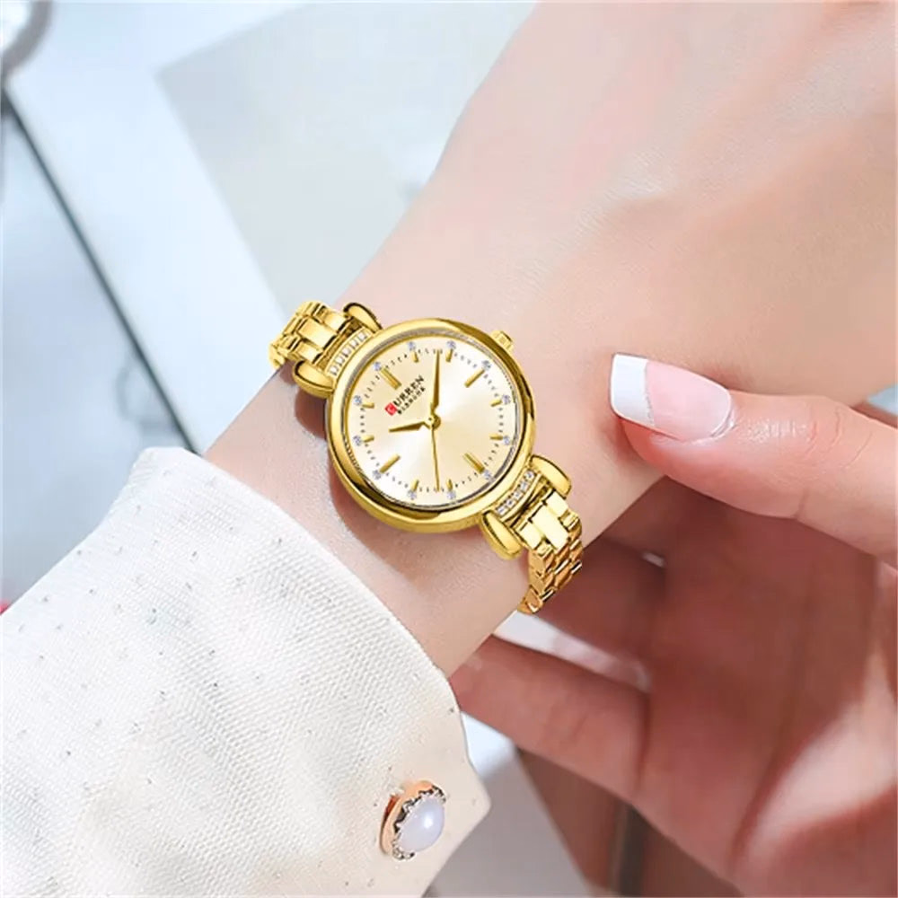 CURREN 9098 Gold Women's Waterproof Quartz Watch — image 3