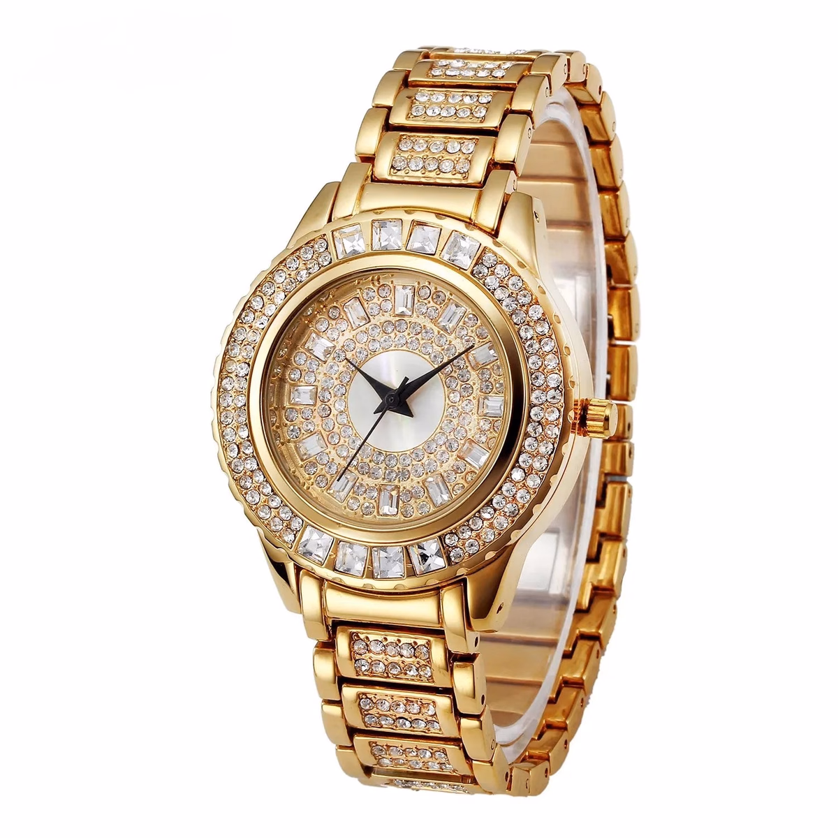 Luxury Women's Diamond Quartz Watch - Gold & Zircon — image 3