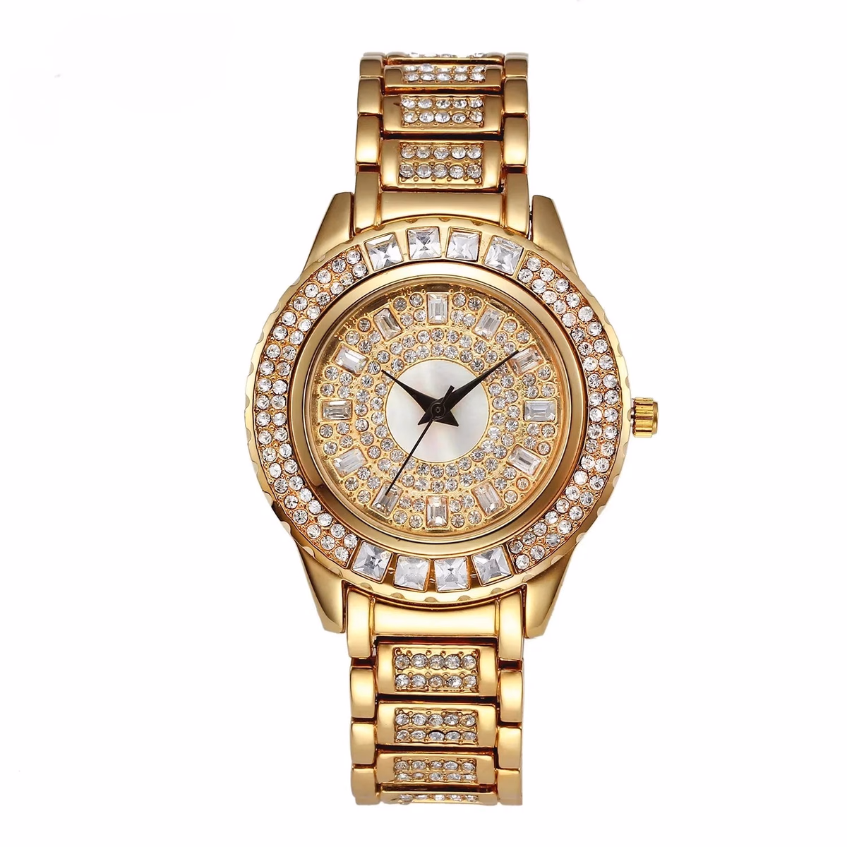 Luxury Women's Diamond Quartz Watch - Gold & Zircon — image 8