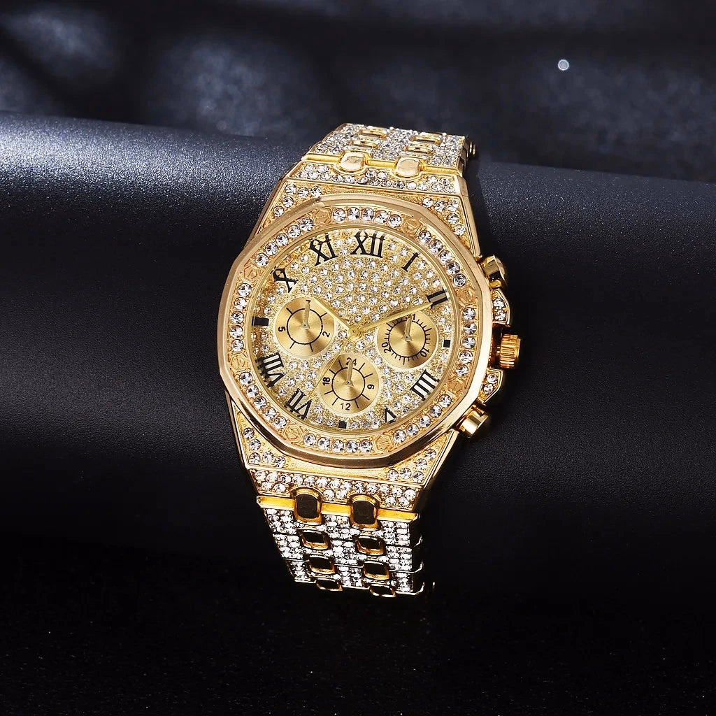 Luxury Gold Watch & Bracelet Set for Men & Women — image 3