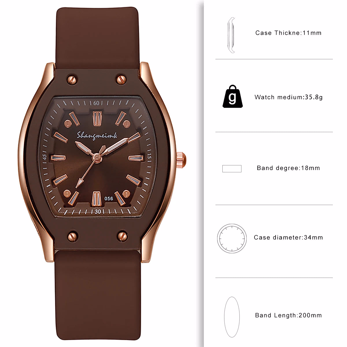 Customizable Silicone Strap Quartz Watches — image 2