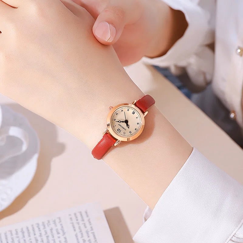 Retro Leather Strap Ladies Quartz Watch — image 4