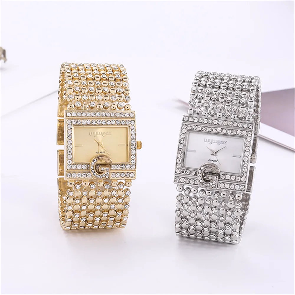 Luxury Women's Quartz Watch - Stainless Steel Square Case — image 2