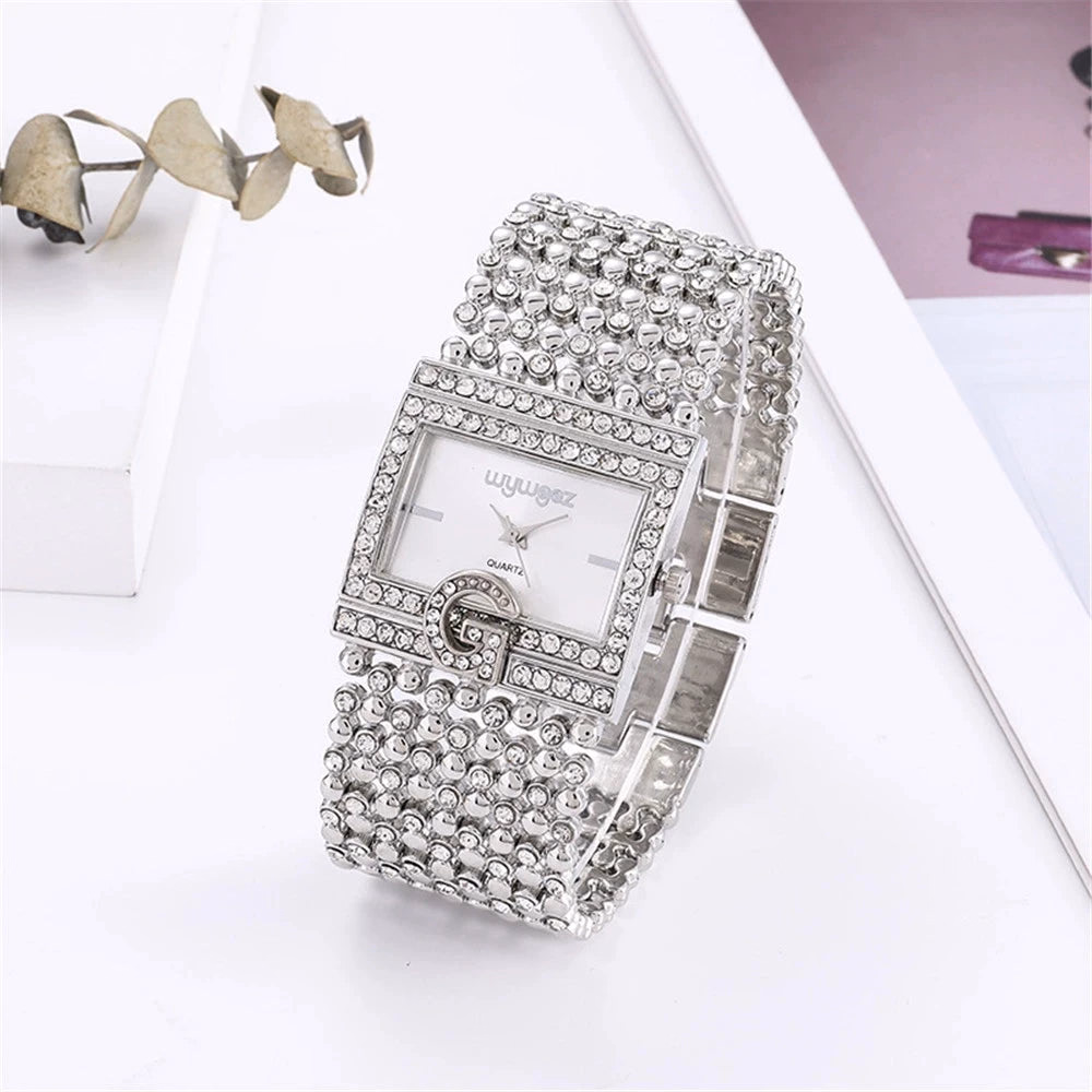 Luxury Women's Quartz Watch - Stainless Steel Square Case — image 10