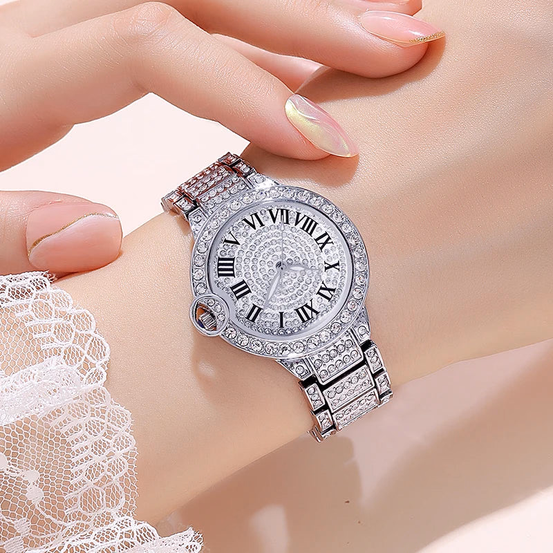 Elegant Women's Luxury Quartz Watch with Crystals — image 3