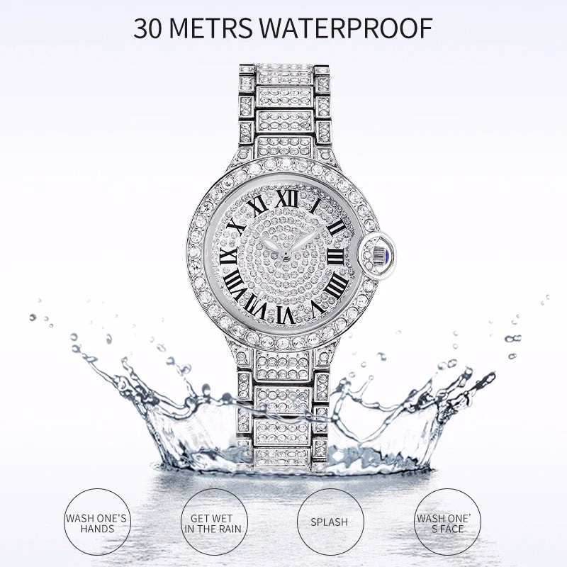 Elegant Women's Luxury Quartz Watch with Crystals — image 5