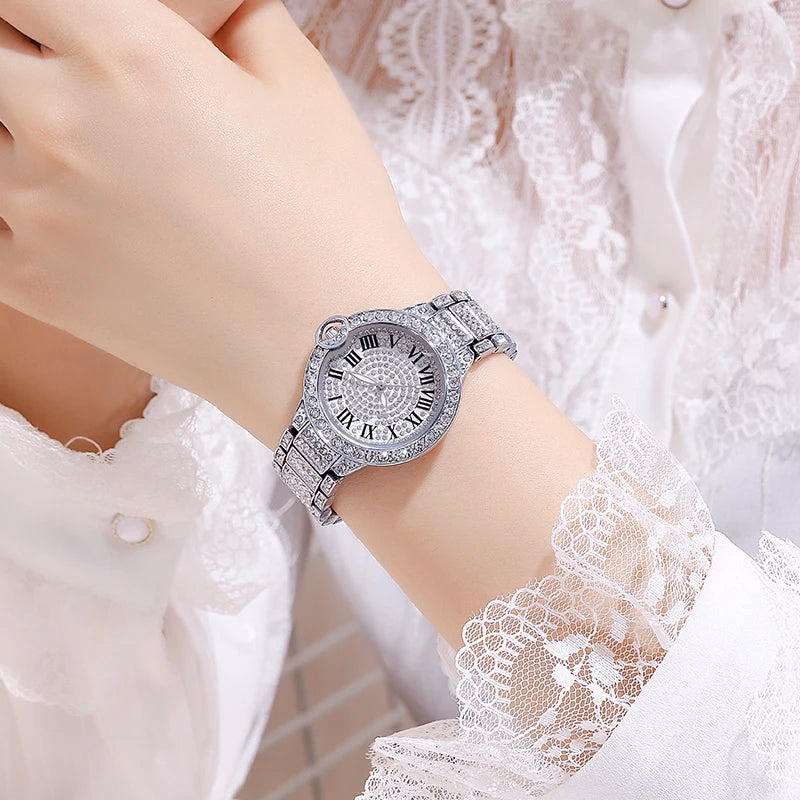 Elegant Women's Luxury Quartz Watch with Crystals — image 2