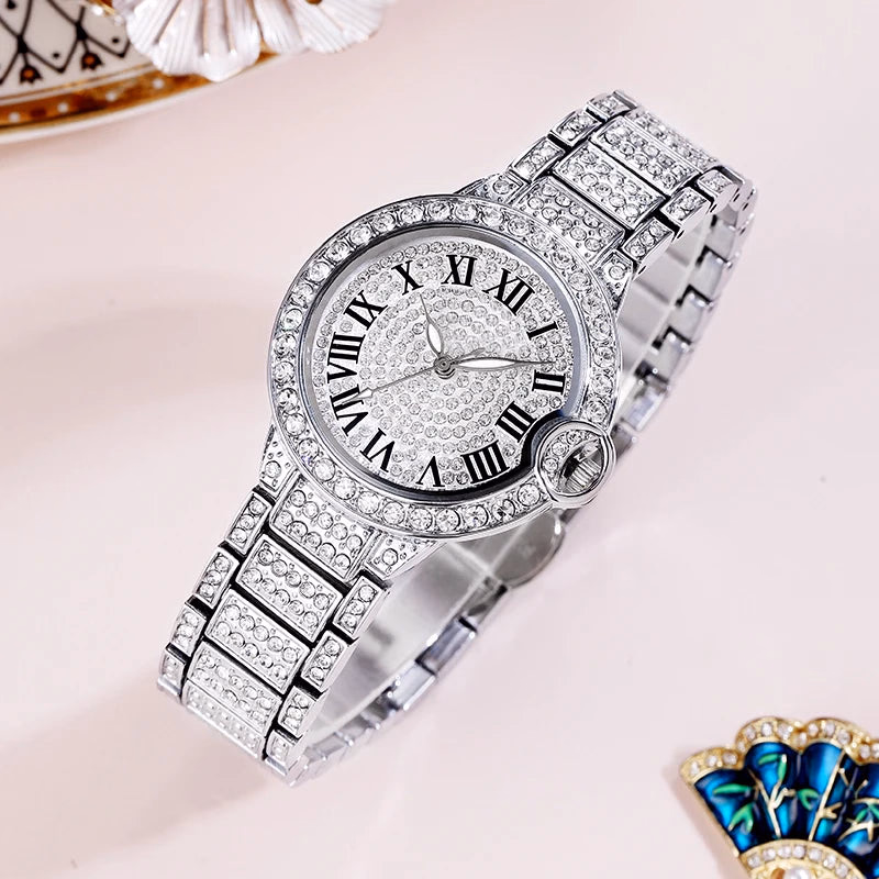 Elegant Women's Luxury Quartz Watch with Crystals — image 4