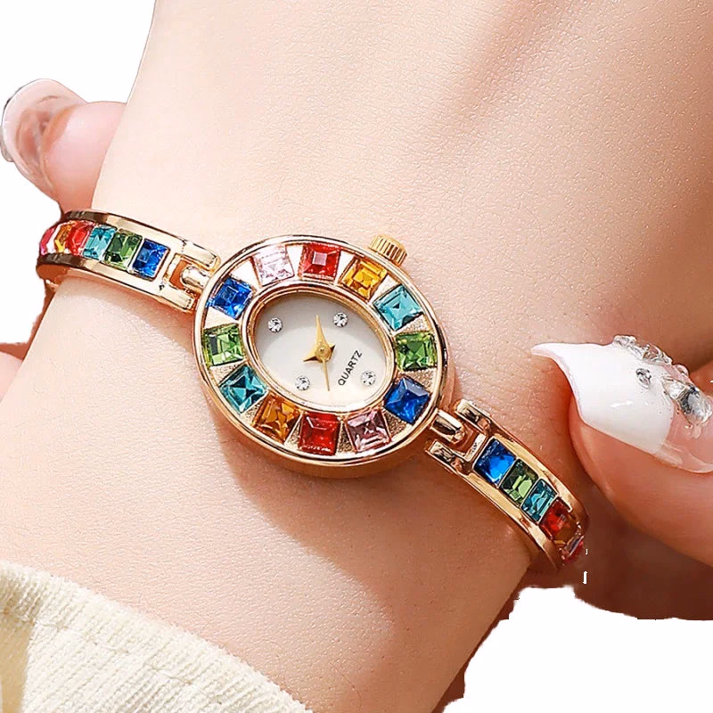 Elegant Luxury Zircon Quartz Watch for Women