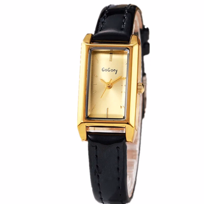 Gold Rectangular Eco-Friendly Women's Watch with Quartz — image 5