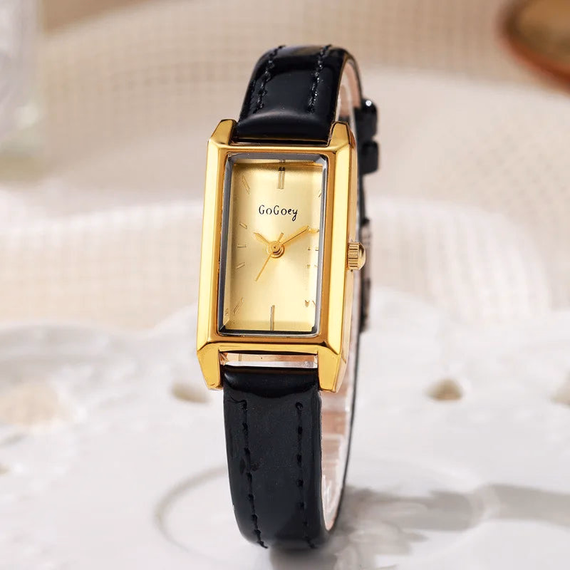Gold Rectangular Eco-Friendly Women's Watch with Quartz — image 7