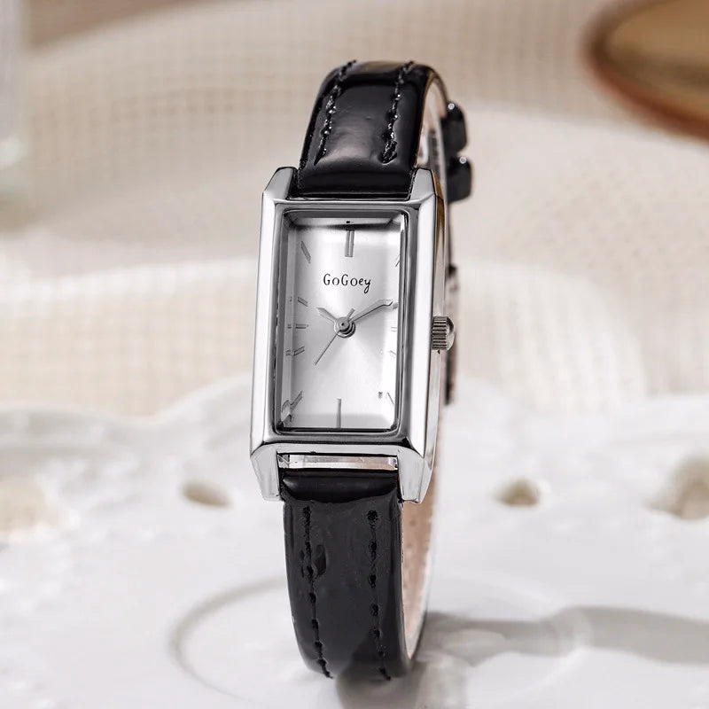Gold Rectangular Eco-Friendly Women's Watch with Quartz — image 4