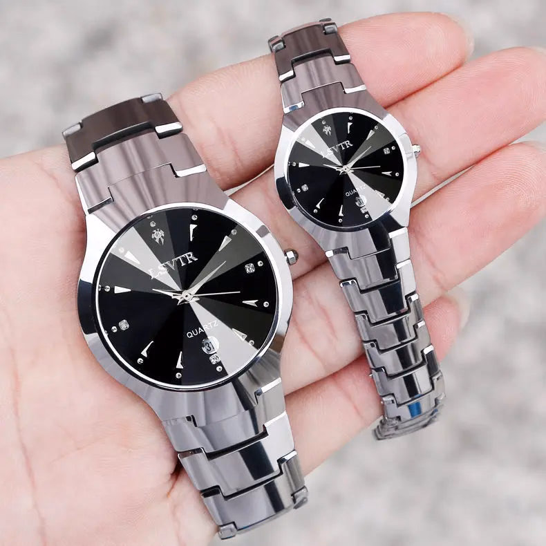 Luxury Waterproof Couple Watches - Stainless Steel